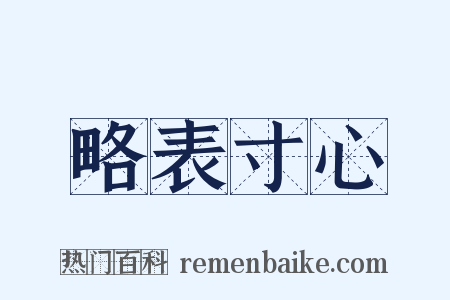 略表寸心是什么意思的图片